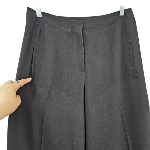 Anne Fontaine Argan Pants Black Maxi Trousers Fluid Crepe Women’s Size 42 US 10 - Picture 3 of 12